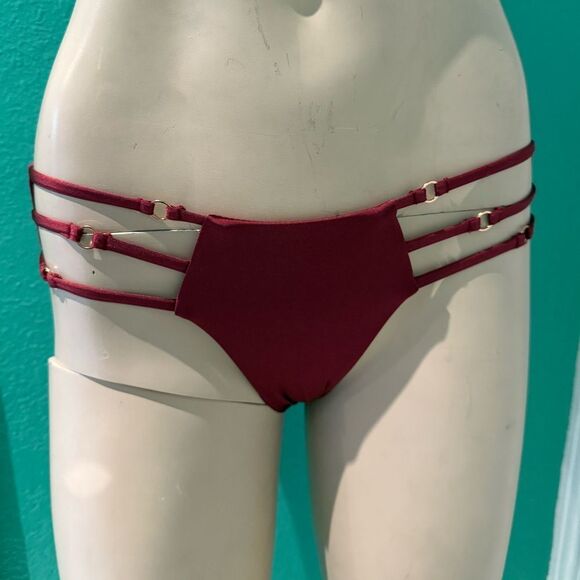 Beach Bunny Deep Red Bikini Bottom - Picture 1 of 7